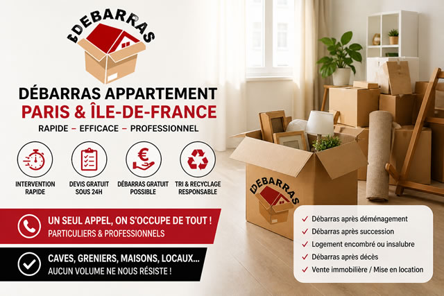 Débarras d’appartement à Paris
